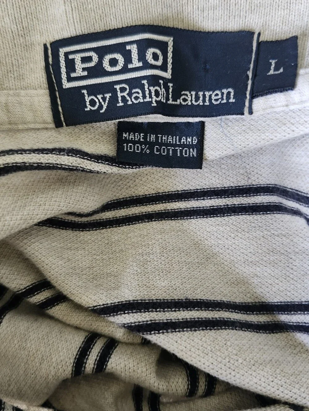 Vintage 90s Y2K Polo Ralph Lauren Striped Long Sleeve Polo Men’s L